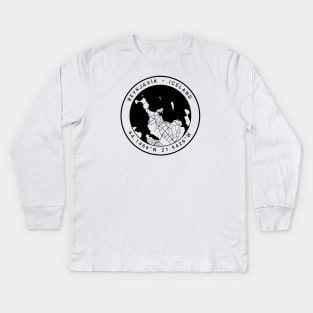 Reykjavik Map Kids Long Sleeve T-Shirt